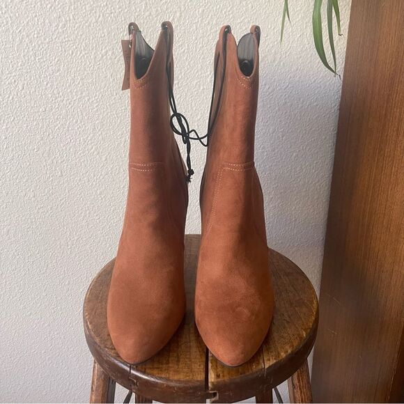 Worthington Women's Brown Size 11M Suede Ankle Boots - Picture 2 of 9